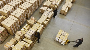 One-To-Many Pallets being moved in warehouse