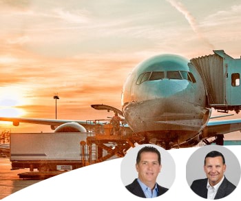 Preparing Your Freight Supply Chain for 2023 airplane being loaded at terminal gate, preparing for departure