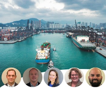 Streamlining US Imports in Transpacific Trade cargo container ship in the Port of Hong Kong