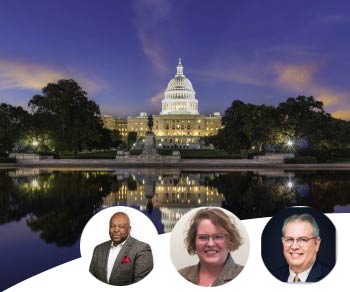 2023 Trade Policy and Compliance Outlook The United State Capitol at sunset with the reflection of the building in the Capitol Reflecting Pool