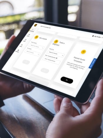 UPS Forwarding Hub on Tablet