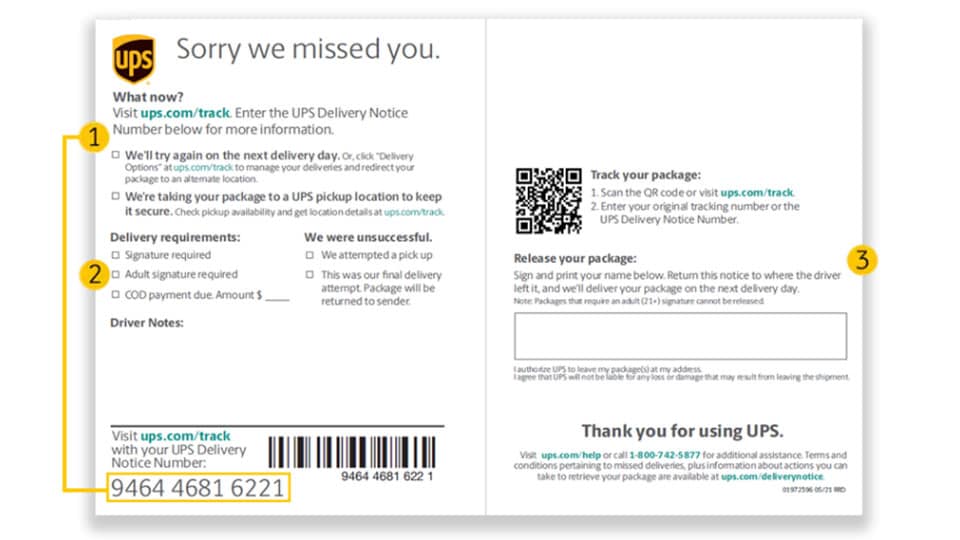 Delivery notice example Delivery notice example